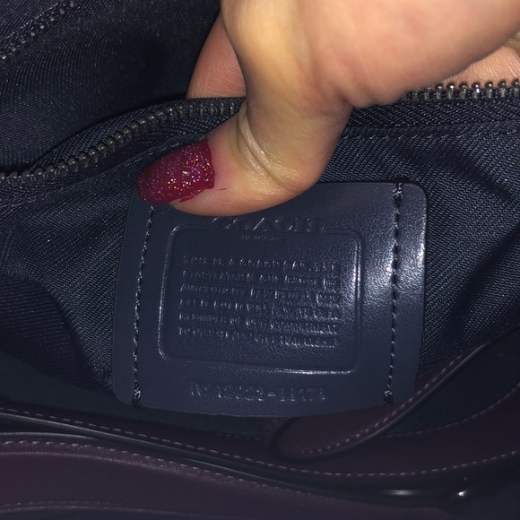 Gorgeous Deep Purple Coach Retail Gun metal chain bag - Picture 11 of 12